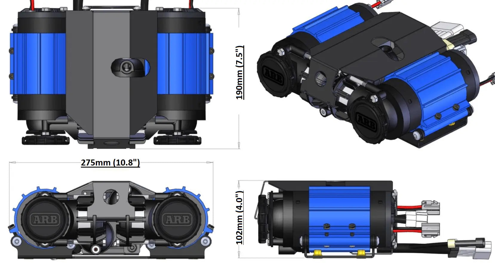 ARB Twin Motor Onboard 12V Air Compressor - Shop  Air Compressors at  Trekaline