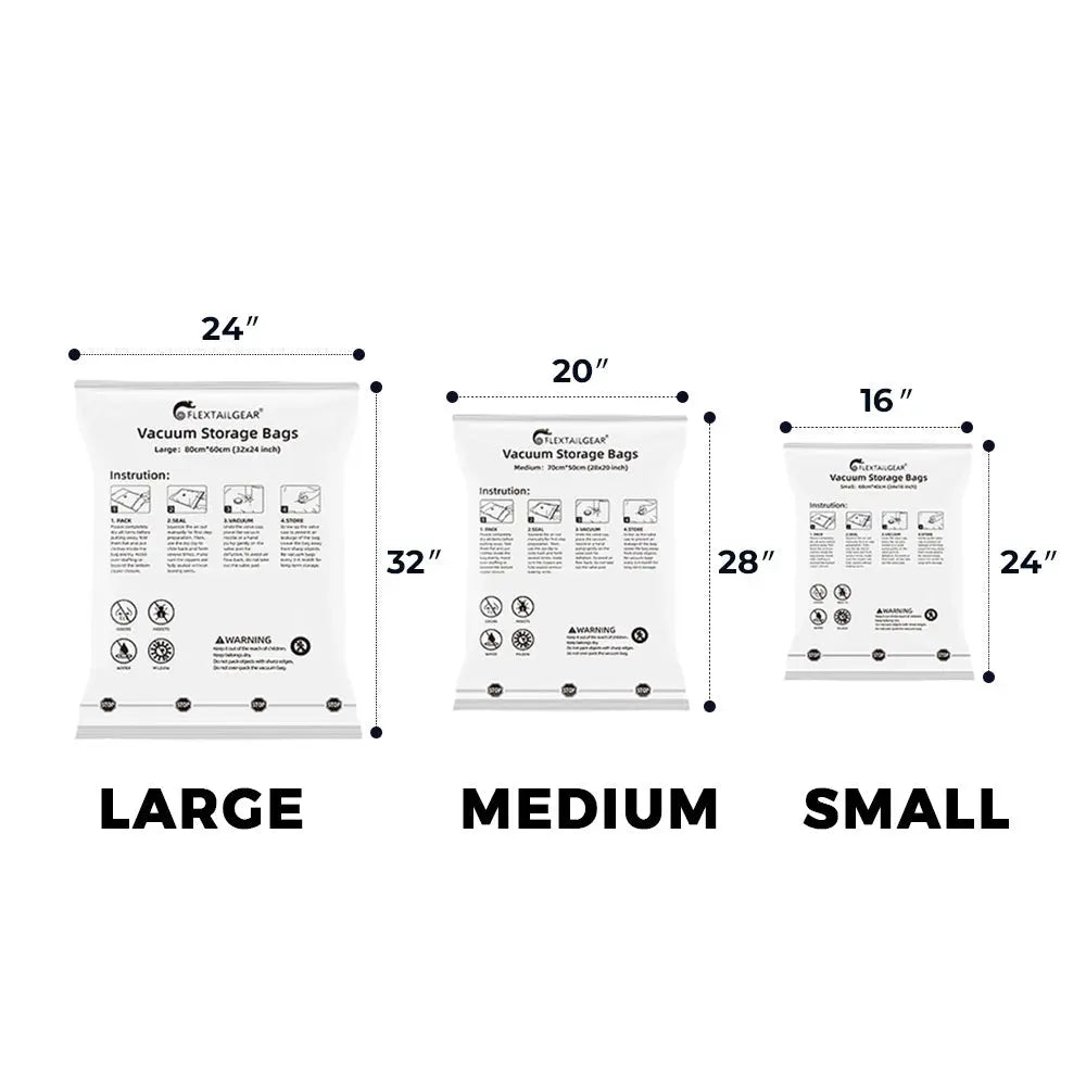Flextail Vacuum Storage Bags by Flextail Travel Space Saver Set