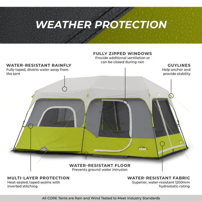Core Equipment 9 Person Instant Cabin Tent 14' x 9'