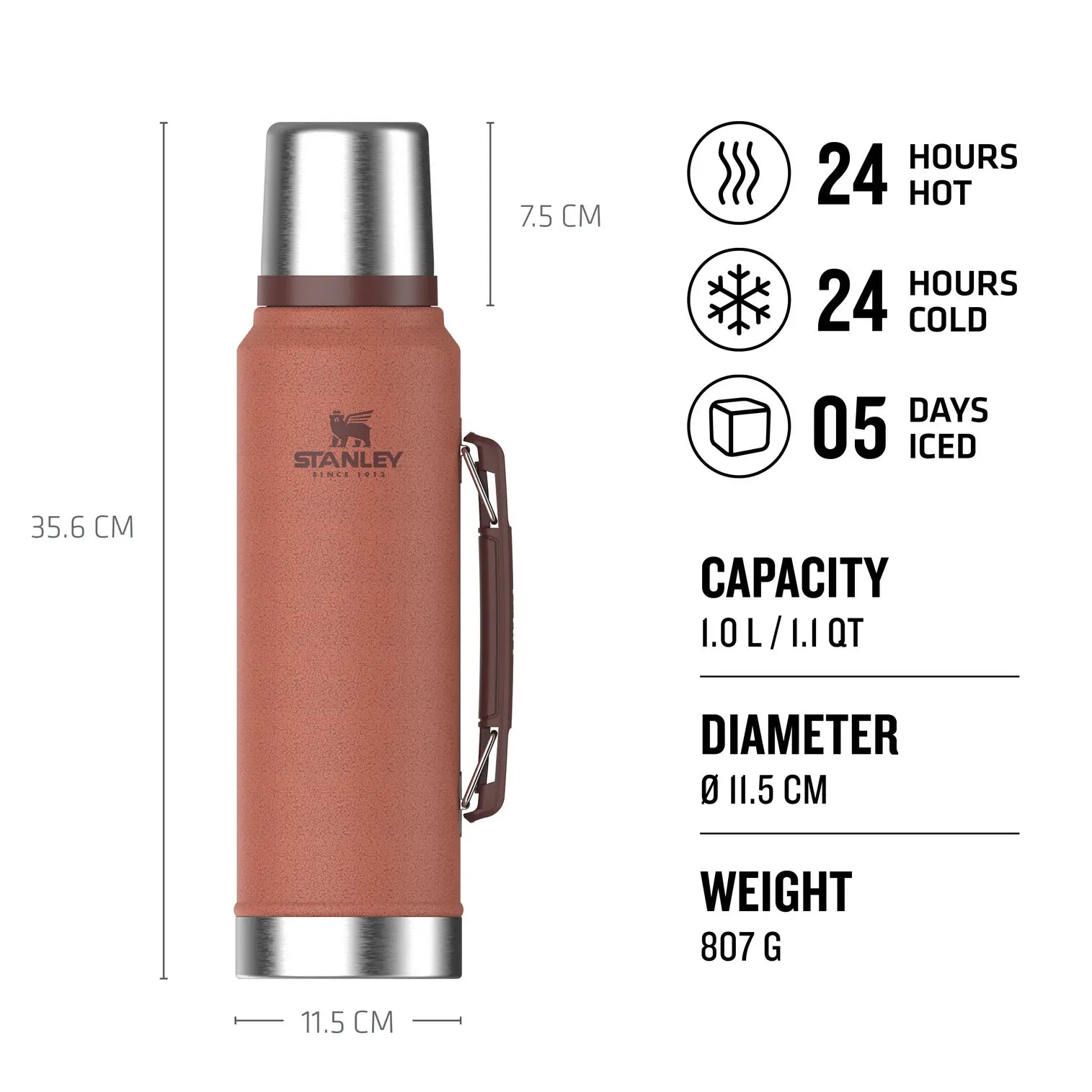 Stanley Classic Legendary Bottle 34 oz - Shop  Thermoses at  Trekaline