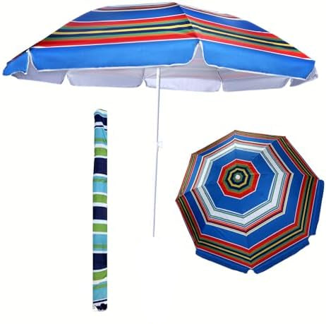 Procamp Large UV Beach Umbrella 2.4m - Shop  Umbrellas at  Trekaline