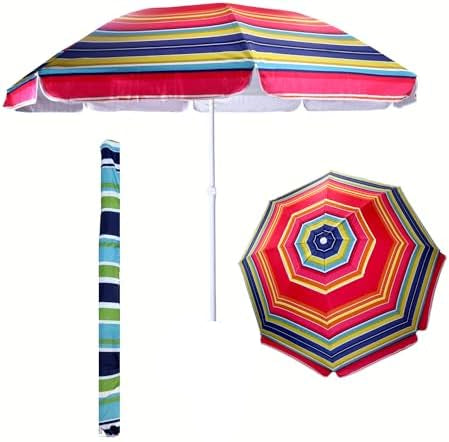 Procamp Large UV Beach Umbrella 2.4m - Shop  Umbrellas at  Trekaline