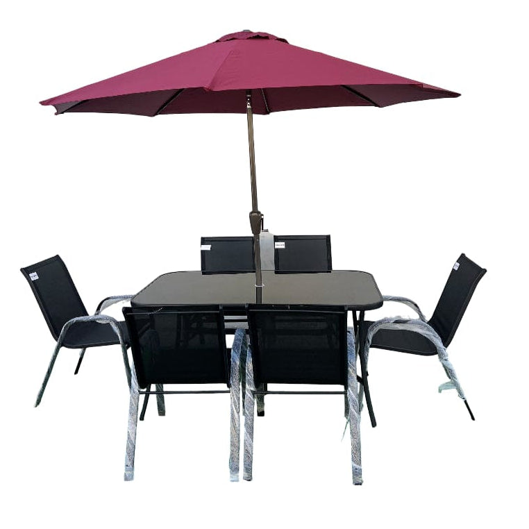 Procamp Steel Rectangular 8 Piece Patio Set - Shop  Camping Table Sets at  Trekaline