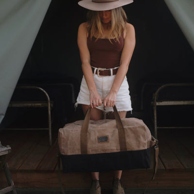 Barebones Neelum Waxed Canvas Duffle Bag - Shop  Duffel Bags at  Trekaline