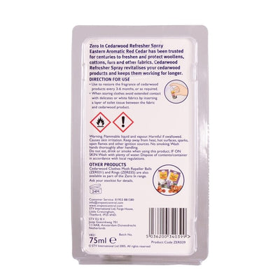 STV Zero In Cedarwood Refresher Spray 75 ml