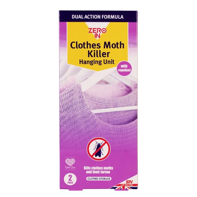 STV Zero In Clothes Moth Killer Hanging Unit Twin Pack