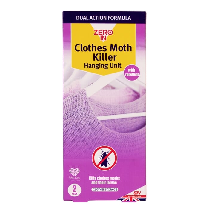 STV Zero In Clothes Moth Killer Hanging Unit Twin Pack