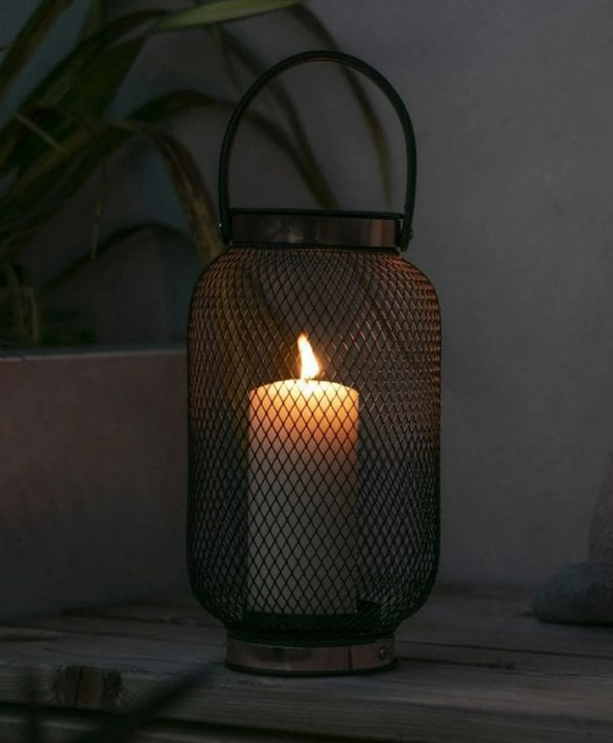 La Hacienda Zora Large Steel Mesh Lantern