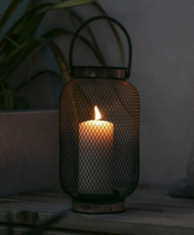La Hacienda Zora Large Steel Mesh Lantern