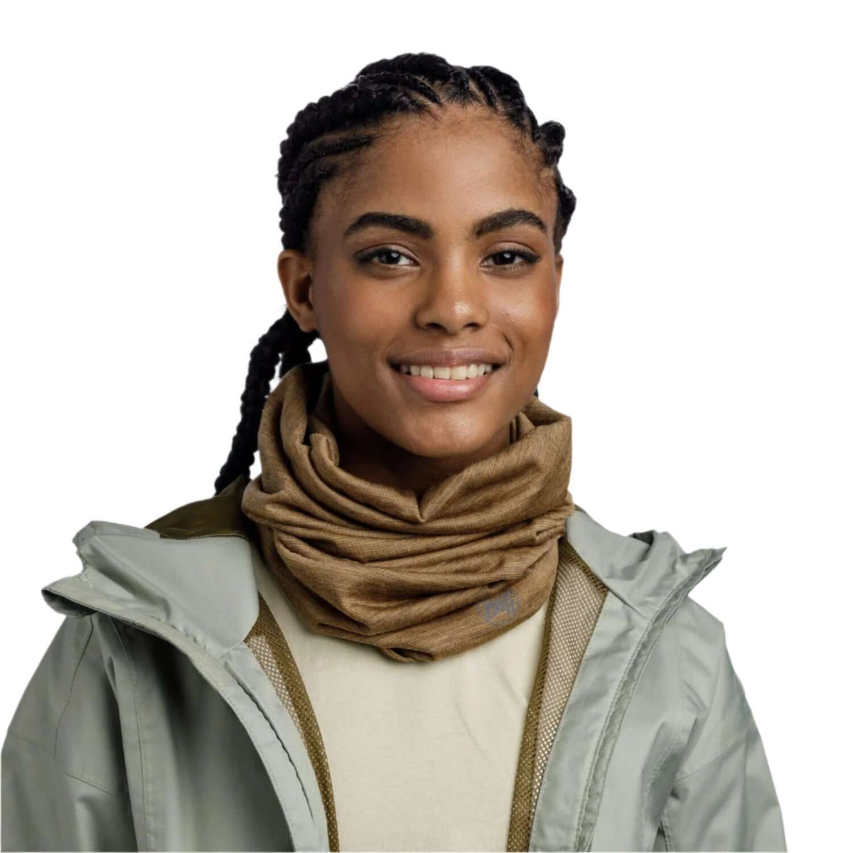 Buff Merino Lightweight Neckwear Multistripes Coyote