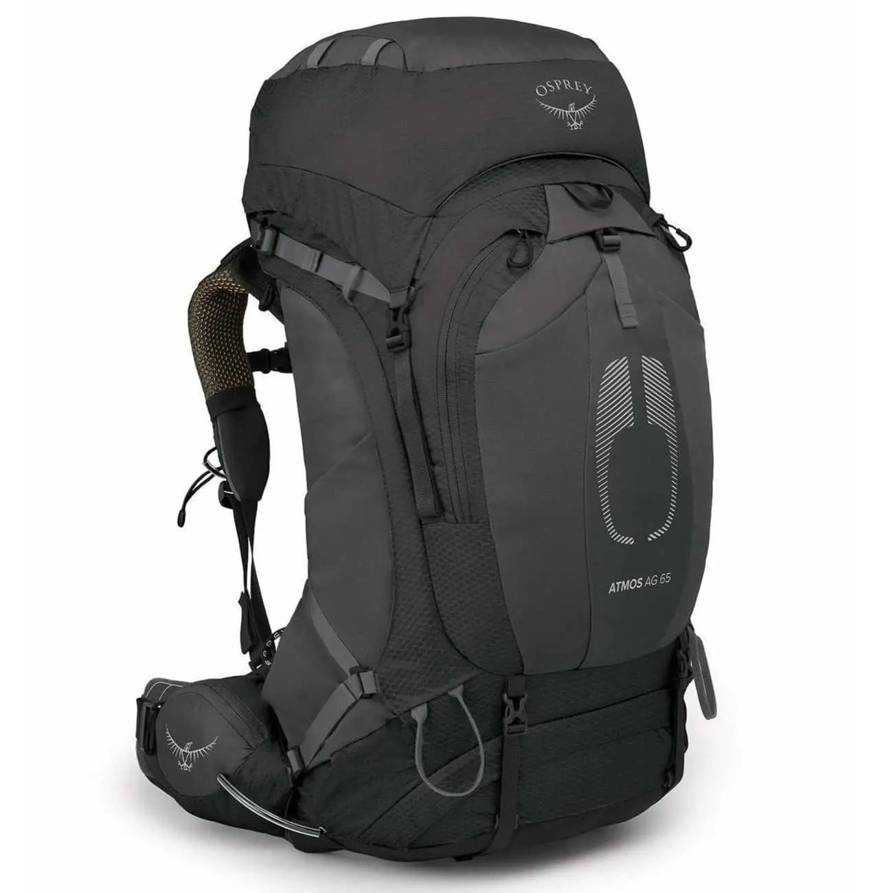 Osprey Atmos AG 65 - Men backpack with AntiGravity suspension and 3D mesh, ideal for comfort on long backpacking trips.