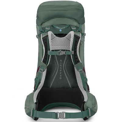 Osprey Aura AG LT 50 - Women backpack with AntiGravity suspension, lightweight design, integrated raincover and side panel zip access.