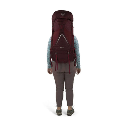 Osprey Aura AG LT 65 - Women backpack showcasing AntiGravity suspension for optimal comfort and capacity.