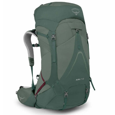 Osprey Aura AG LT 65 - Women backpack with AntiGravity suspension, perfect for lightweight yet comfortable backcountry expeditions.