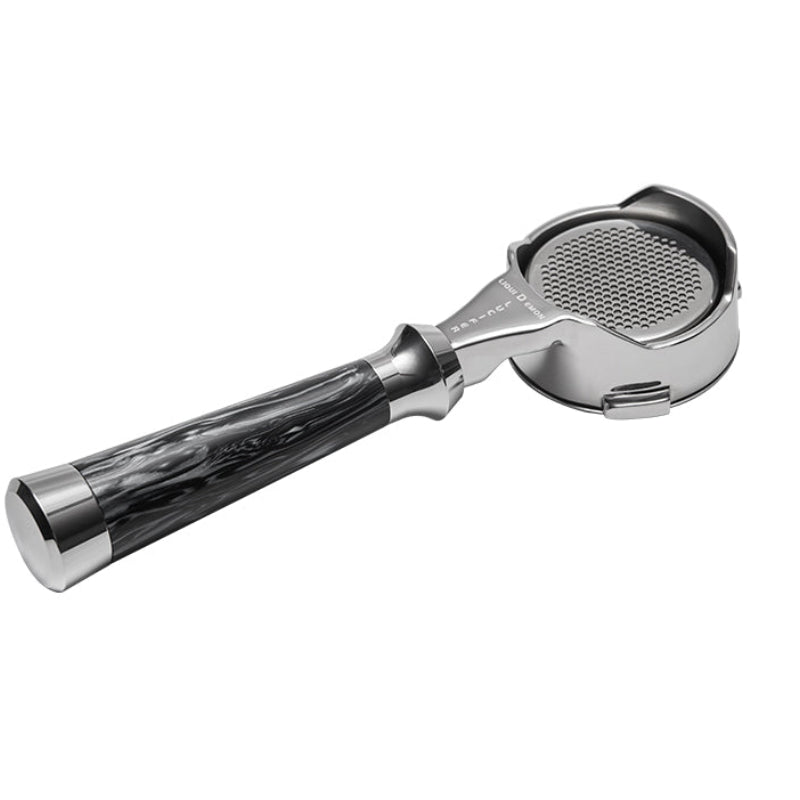Muvna Lucifer Bottomless Portafilter 58mm in Black Resin side profile