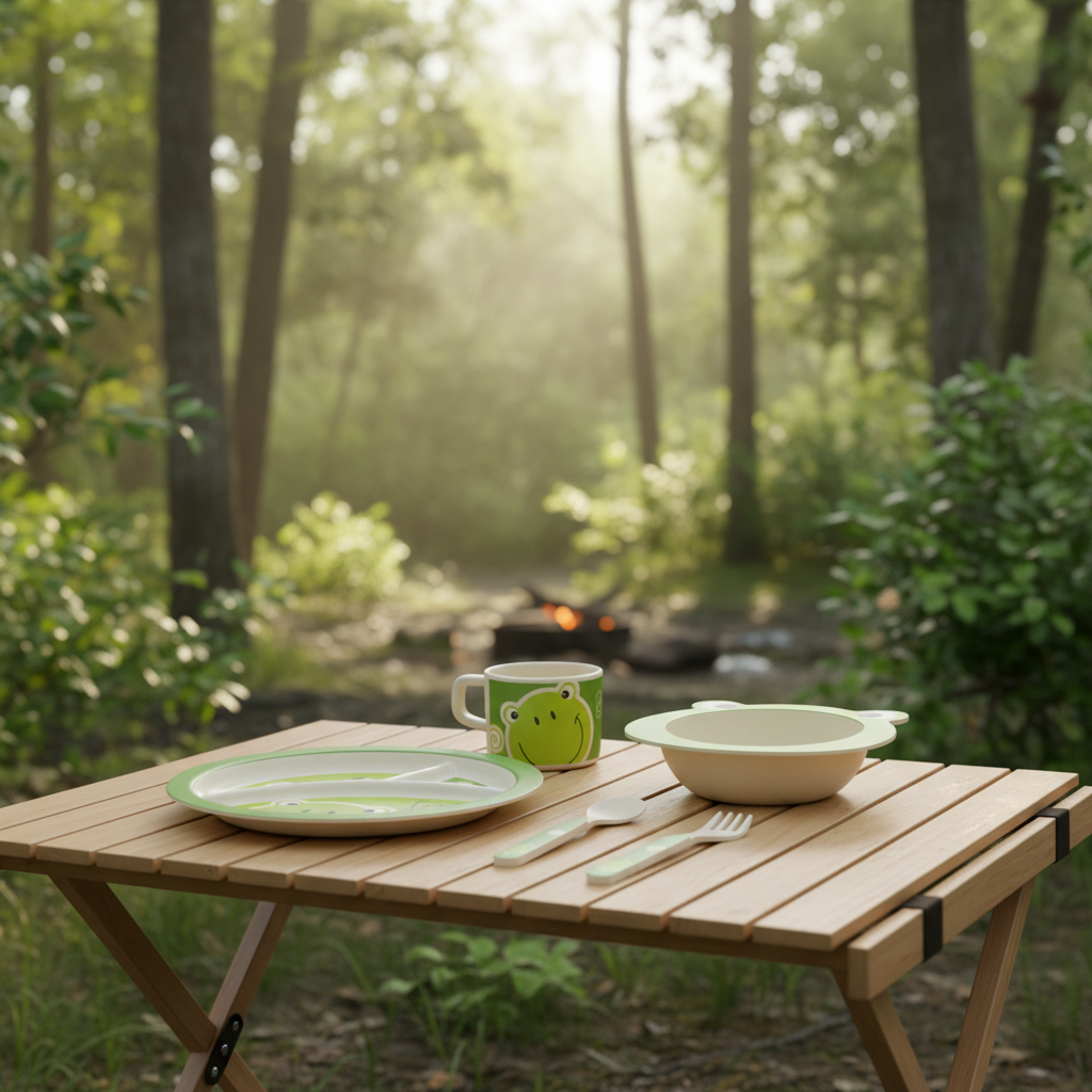 Vango Bamboo Kids Camping Tableware Set - Shop  Camping Utensil Sets at  Trekaline
