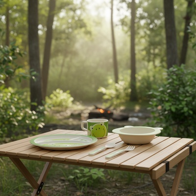 Vango Bamboo Kids Camping Tableware Set - Shop  Camping Utensil Sets at  Trekaline