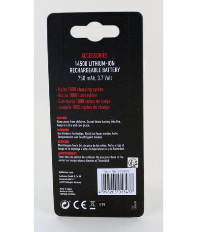 Ledlenser 14500 Li-Ion Battery 750 mAh - Shop  Batteries at  Trekaline