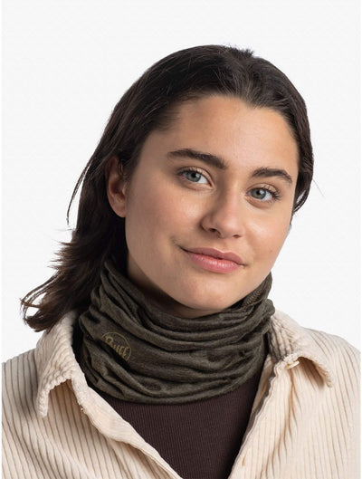 Buff Merino Lightweight Neckwear Solid Bark Brown