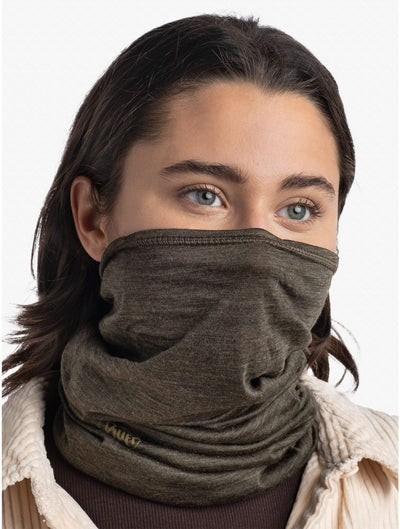 Buff Merino Lightweight Neckwear Solid Bark Brown