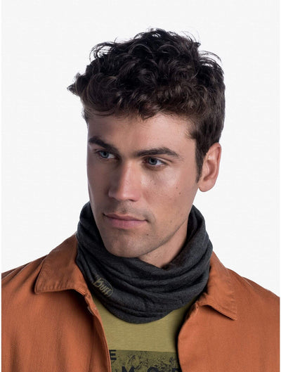 Buff Merino Lightweight Neckwear Solid Bark Brown