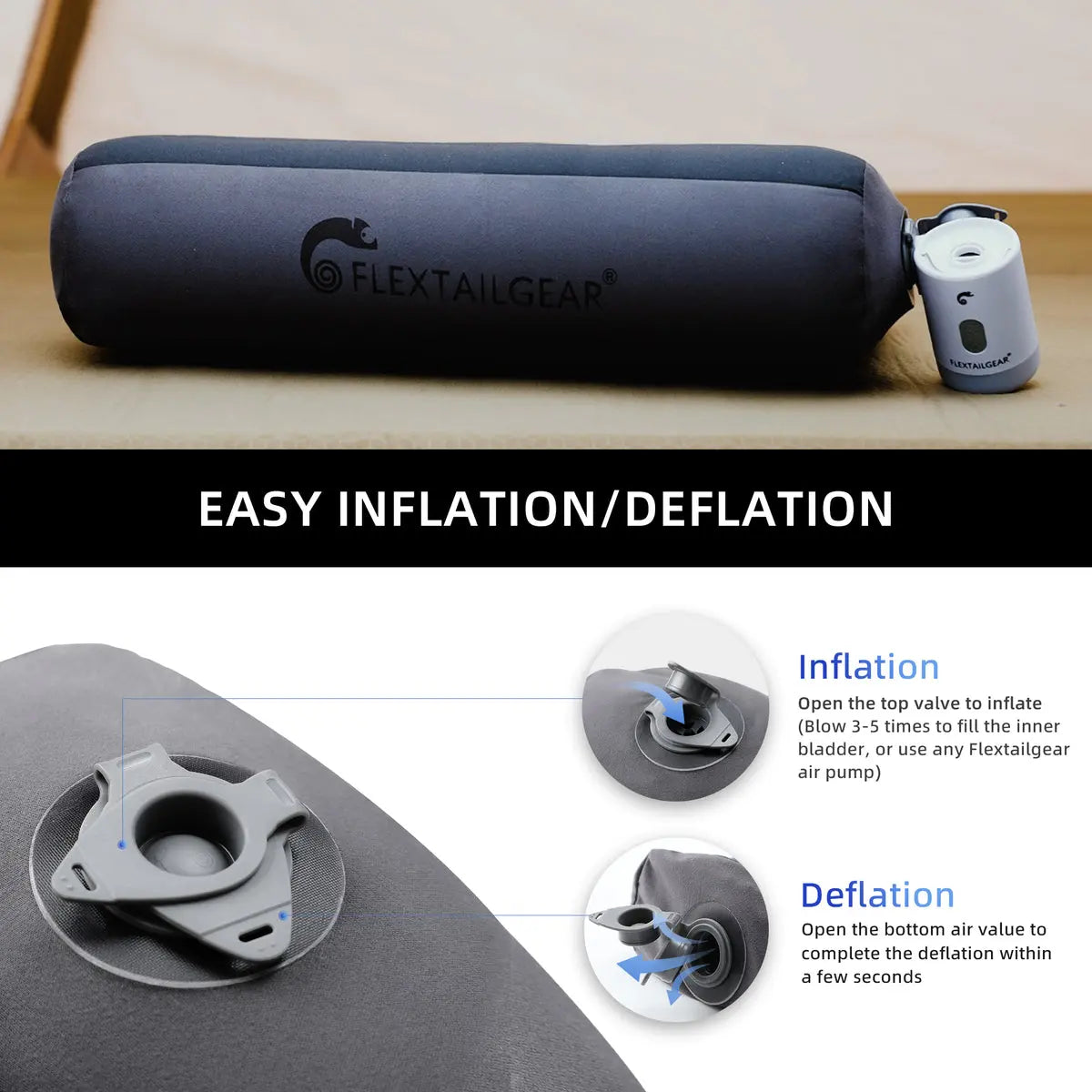 Flextail Zero Pillow Ultralight Inflatable Camping Pillow