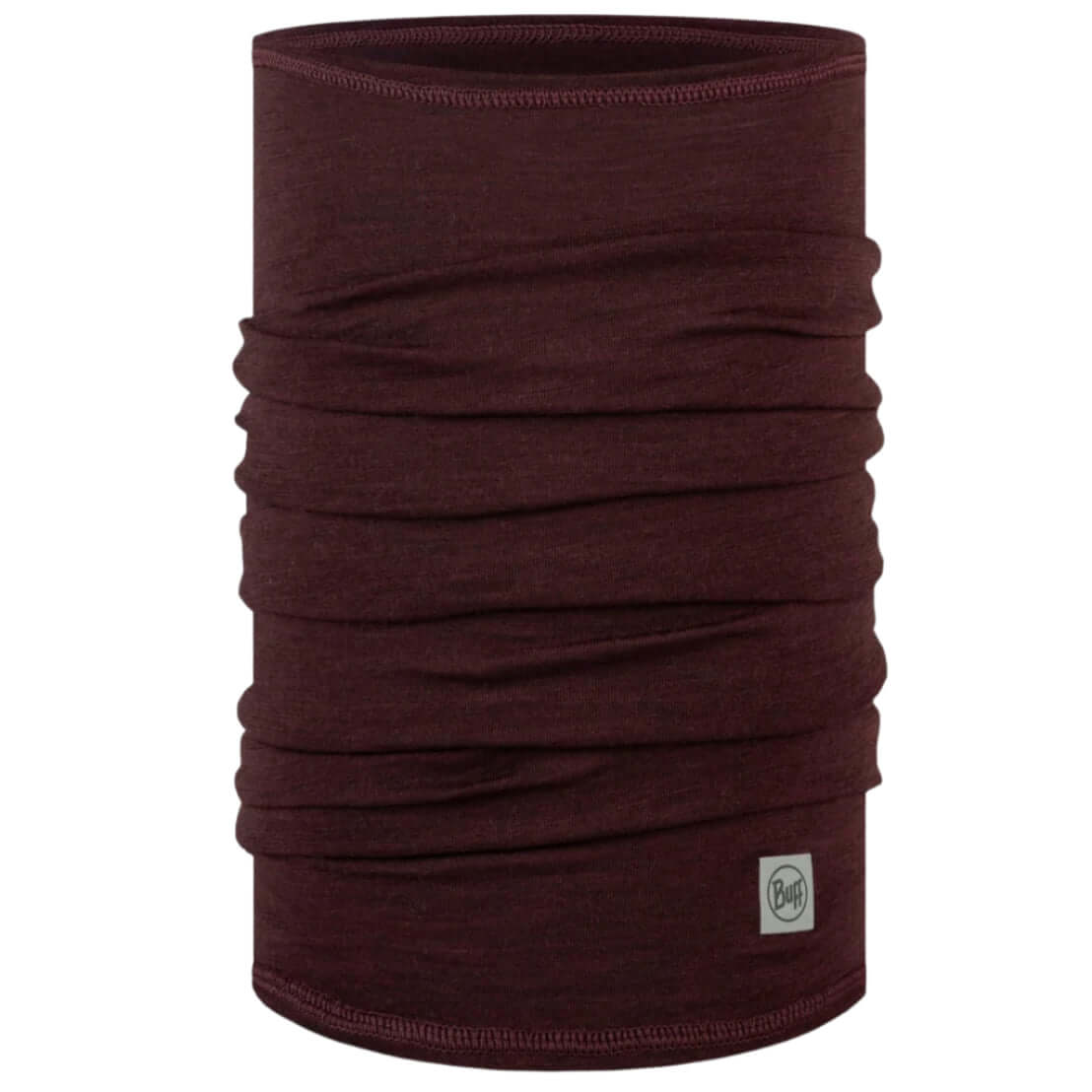 Buff Merino Lightweight Neckwear Solid Garnet