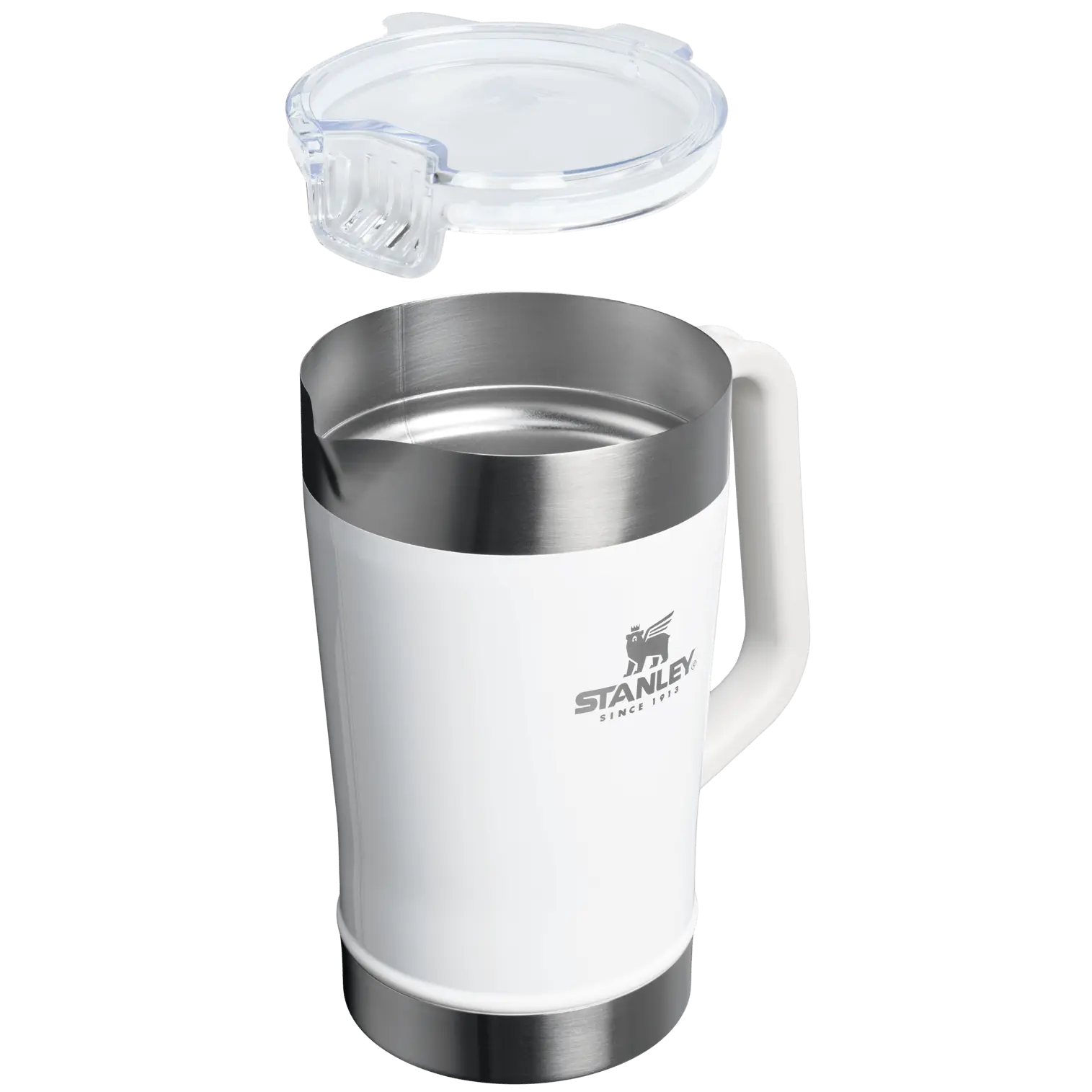 Classic Stay Chill Beer Pitcher - 64 oz / 1.9 L with pour-through lid and rugged handle for easy serving.