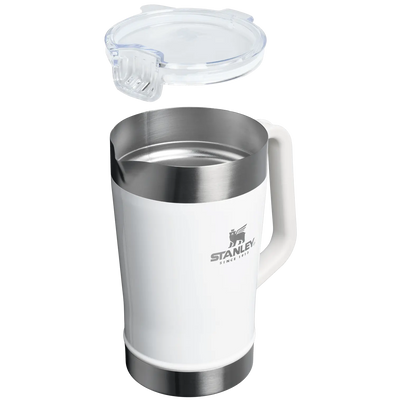 Classic Stay Chill Beer Pitcher - 64 oz / 1.9 L with pour-through lid and rugged handle for easy serving.