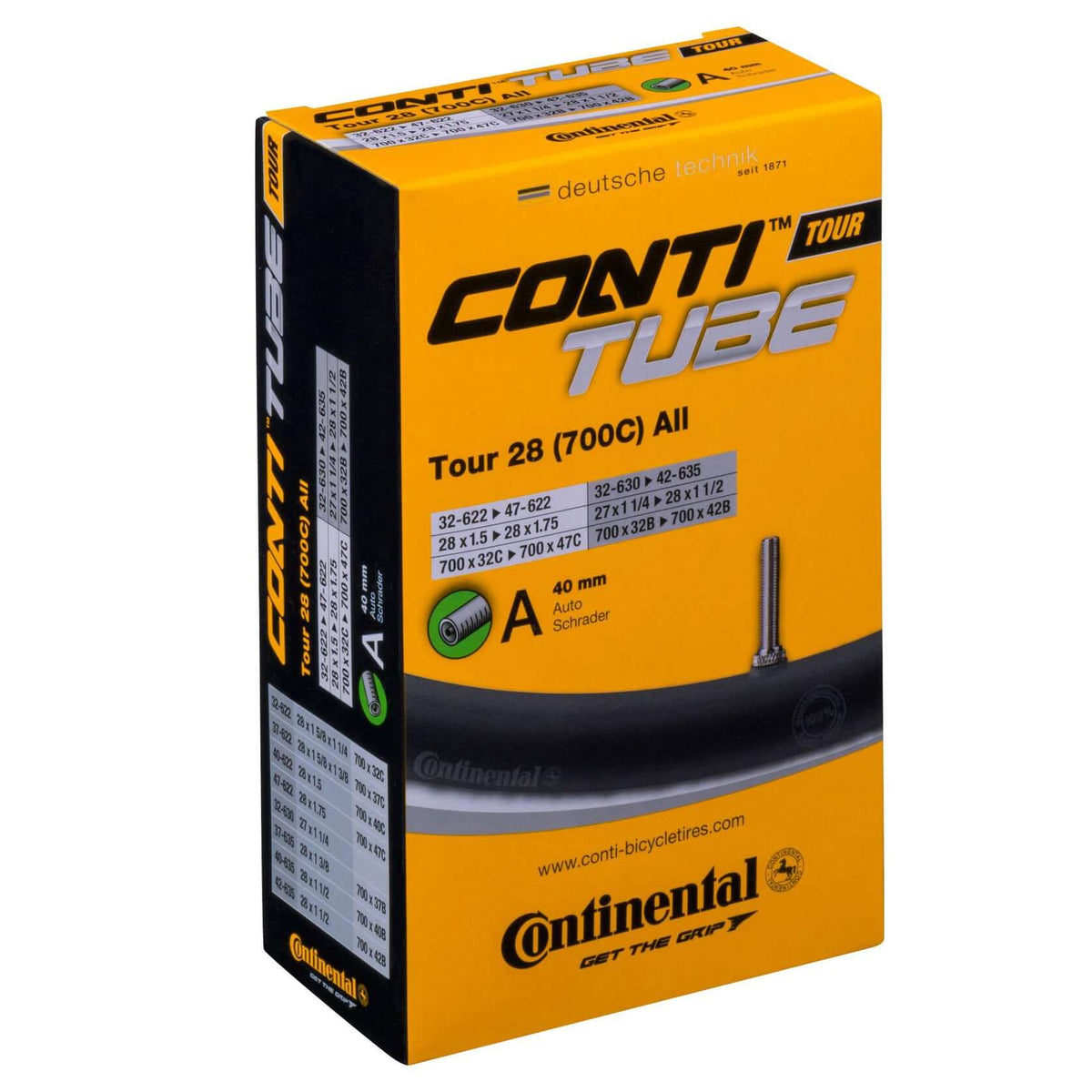 Continental Tour Presta Valve Inner Tube 28"