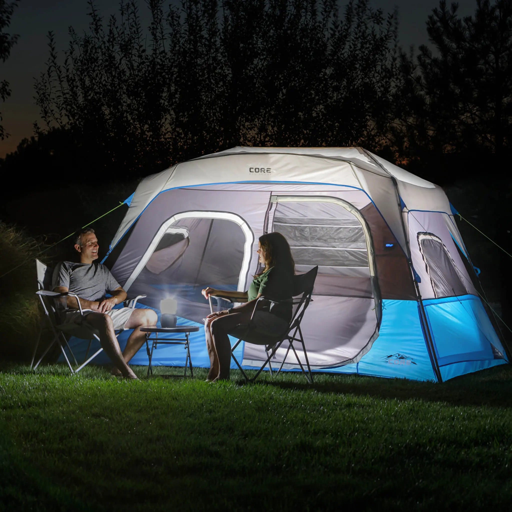 Core Equipment 6 Person Lighted Tent - Shop  Camping Tents at  Trekaline
