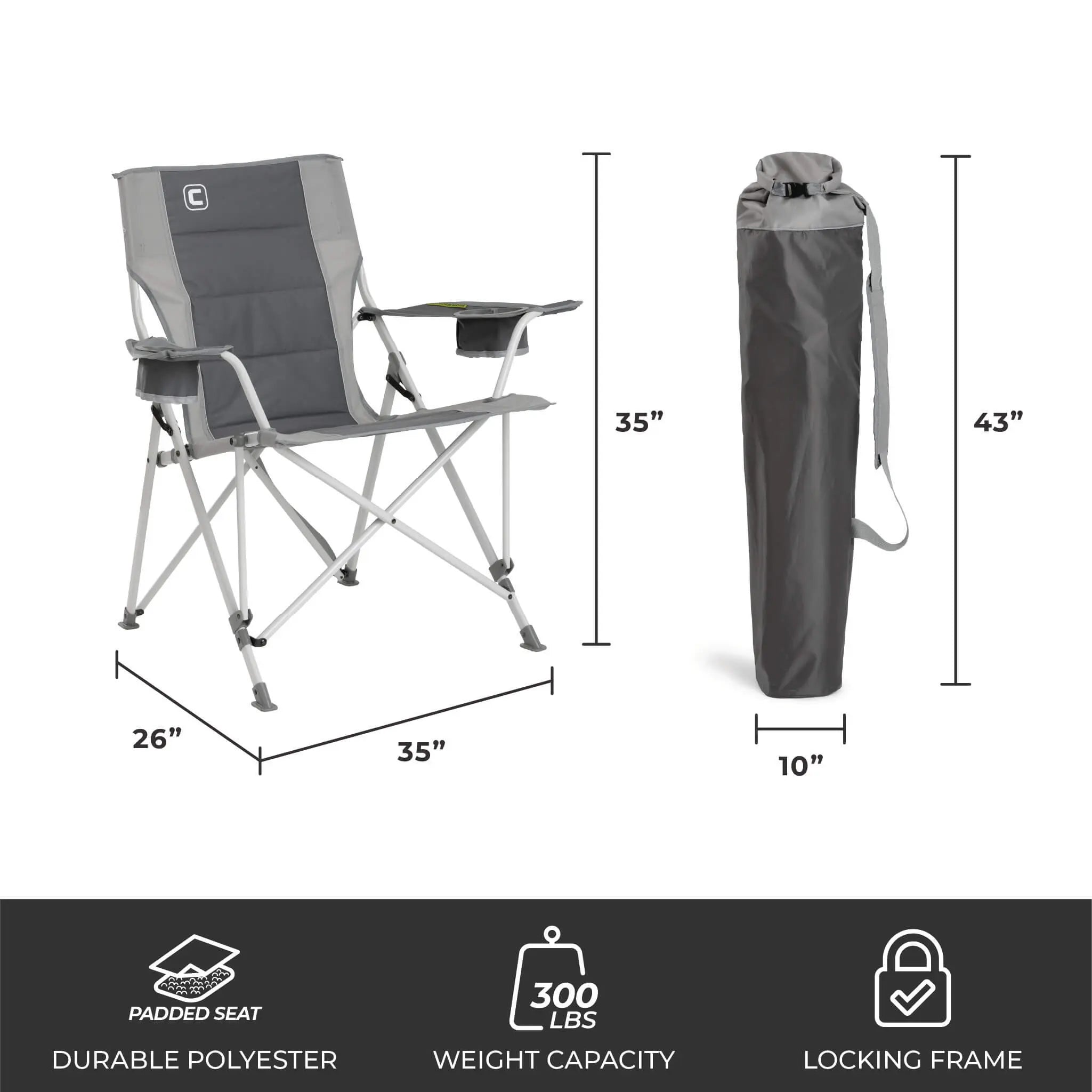Core Equipment XL Padded Tension Chair - Shop  Camp Chairs at  Trekaline