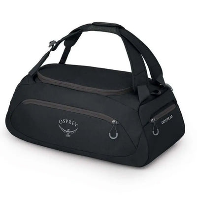 Osprey Daylite Duffel 30 versatile bag with backpack, shoulder, and grab-and-go options, perfect for travel and daily use.