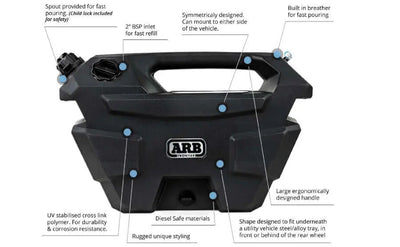 ARB Portable Diesel Tank 30L Off-Road Fuel Can