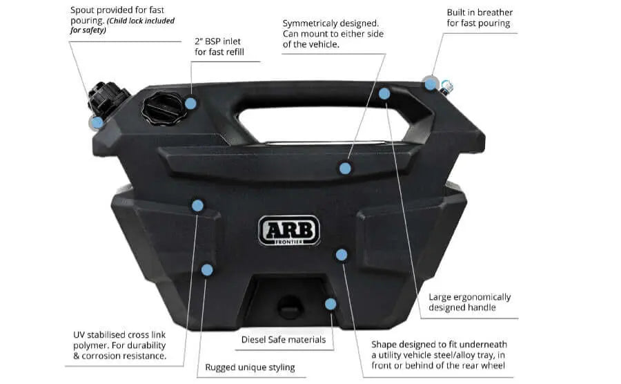 ARB Portable Diesel Tank 30L Off-Road Fuel Can