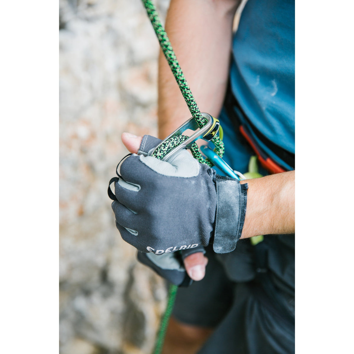 Edelrid Work Gloves Open Finger Climbing Safety Protection