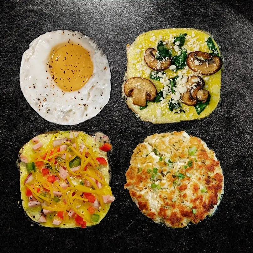 Blackstone Egg Ring Set - 8 Pack Silicone Square and Round