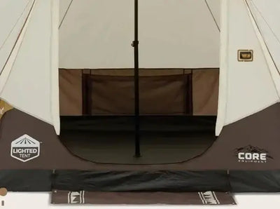 Interior view of the 6 Person Lighted Bell Tent - 13' x 12' showing spacious design and integrated lighting.