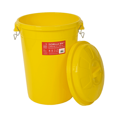 Red Gorilla Bin with Clip Lid 80 L