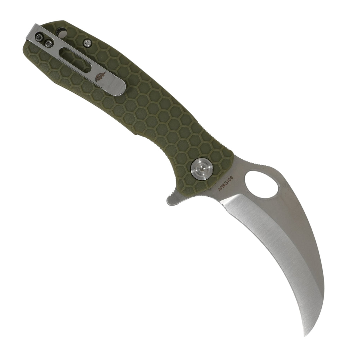 Honey Badger Medium Claw Smooth Knife 8Cr13MoV Steel