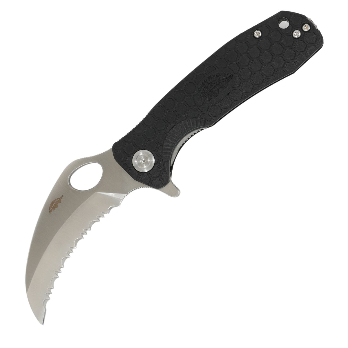 Honey Badger Medium Claw Serrated Knife 8Cr13MoV Steel