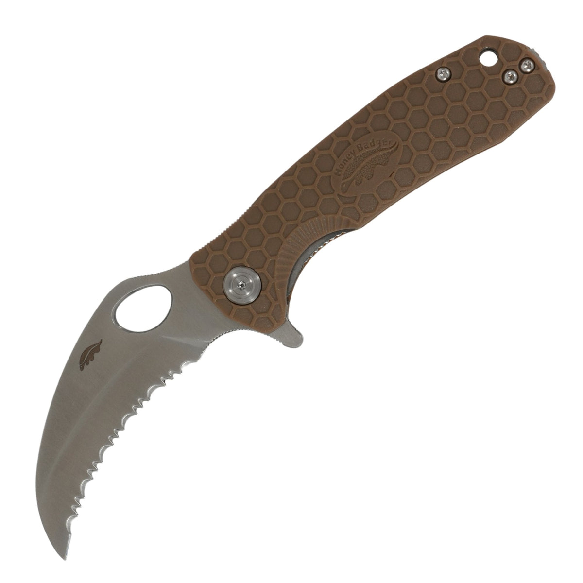 Honey Badger Medium Claw Serrated Knife 8Cr13MoV Steel