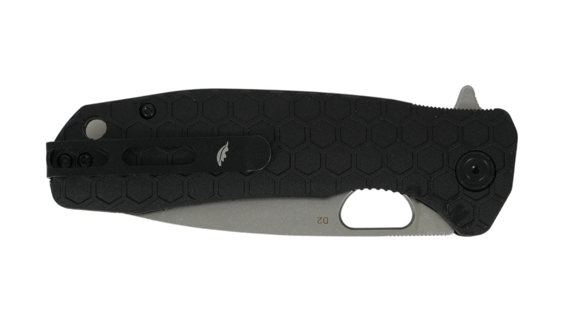 Honey Badger Limited Edition Large Black Drop Point Knife D2 Steel
