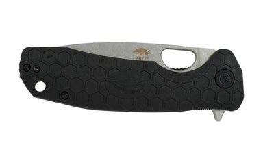 Honey Badger Limited Edition Large Black Drop Point Knife D2 Steel