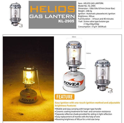 Kovea Helios Camping Gas Lantern - Shop  Fuel-Powered Lanterns at  Trekaline