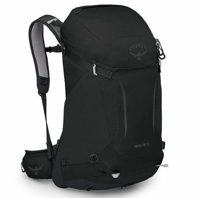 Osprey Hikelite 32 - Black, lightweight hiking backpack with AirSpeed™ ventilation and bucket-style main compartment.