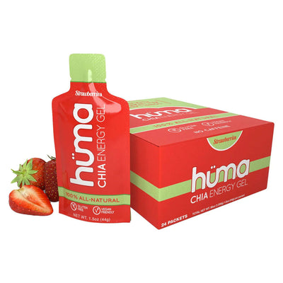Huma Chia Energy Gel - Strawberries  Box of 20