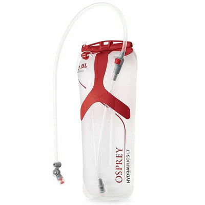 Osprey Hydraulics LT 2.5 L Reservoir, lightweight design, dual baffles, ideal for travel and trails.