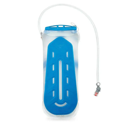 Osprey Hydraulics 3L Reservoir featuring ergonomic design and sturdy backer plate for easy use and carrying on trails and travel.