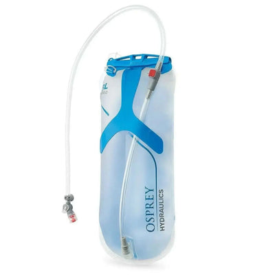 Osprey Hydraulics 3L Reservoir with ergonomic design, easy to fill and carry, ideal for travel and trails.